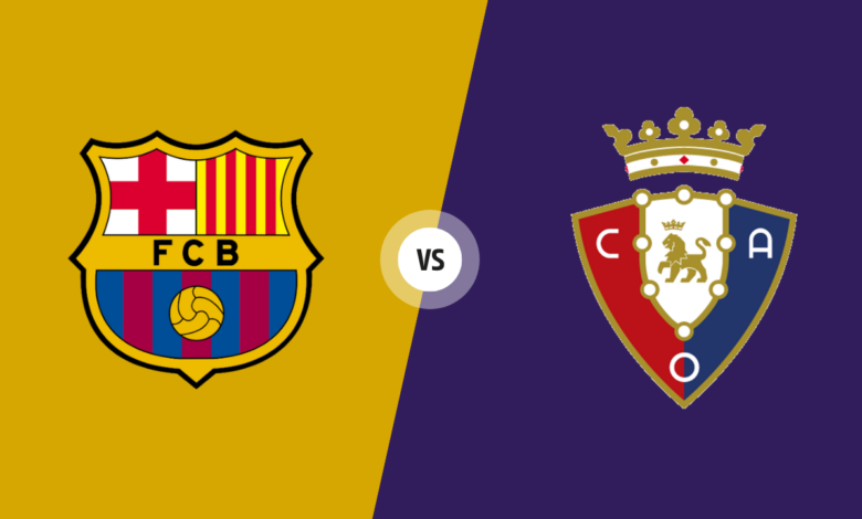 Barcelona vs Osasuna at Spotify Camp Nou in LaLiga